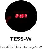 TESS-W La calidad del cielo mag/arc2